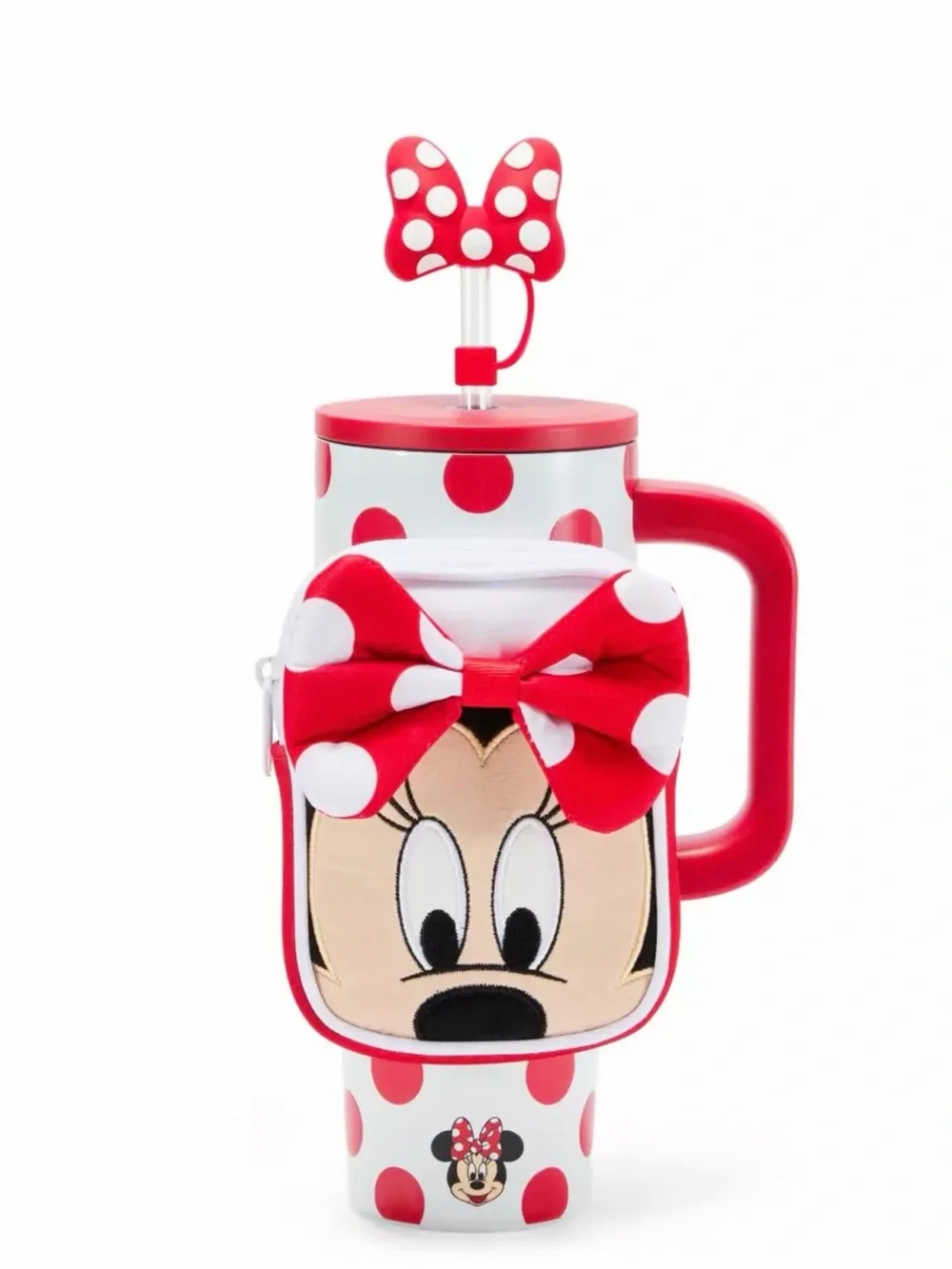 New 2026 Minnie Mouse 30oz Stainless Steel Travel Tumbler & Straw & Zip Case